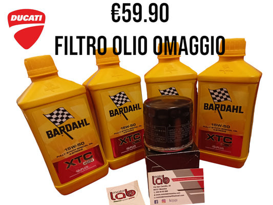 4 Litri di OLIO  Bardahl e filtro olio OMAGGIO PER LA TUA DUCATI