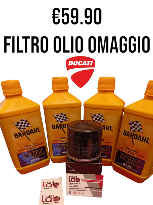 4 Litri di OLIO  Bardahl e filtro olio OMAGGIO PER LA TUA DUCATI