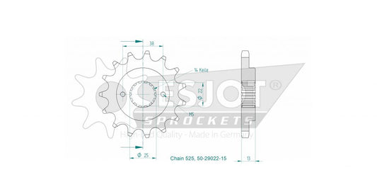 DUCATI DIAVEL 1200 KIT TRASMISSIONE 15/43/118 PASSO ORIGINALE  525 PIGNONE CORONA CATENA