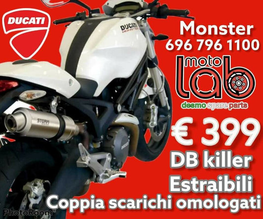 DUCATI Scarichi OMOLOGATI per Ducati Monster 696 796 1100 DB KILLER ESTRAIBILE