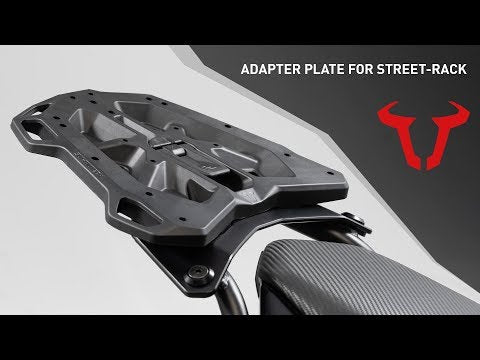 Portabagagli STREET-RACK. Nero. Ducati Multistrada 1200 Enduro/950/1260 + Piatto adattatore per portabagagli STREET-RACK. Per Givi / Kappa con Monokey. Nero .SW MOTECH -